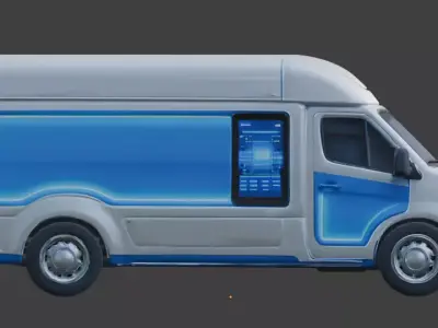 Futuristic Sci-Fi Heavy Tanker Truck 3D  Low-poly 3D model