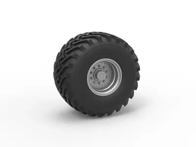 Wheel from vintage monster truck Scale 1 to 25 3D print model purchase