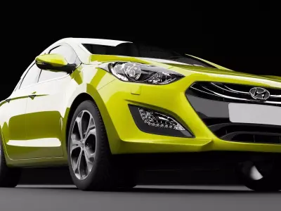 Hyundai i30 Metallic Yellow Dark 3D model