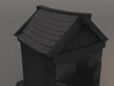 tombstone graveyard with tombstones Low-poly 3D model