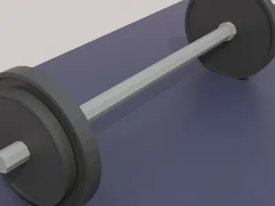  Minimalistic model of gym equipment Low-poly 3D model