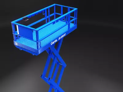Genie GS-3369 RT Scissor Lift - Game Ready PBR - 3 LODs Low-poly 3D model
