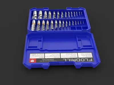 drill bits set 3D model