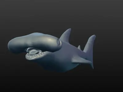 hammerhead shark 3D model buy