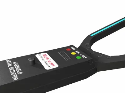 Handheld Metal Detector Low Poly  Low-poly 3D model