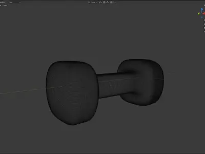 Dumb-Bell Training equipment Low-poly 3D model
