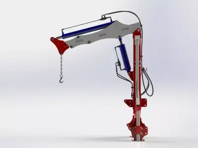 WG 0004 - Mounted crane 1000 kg 3D model