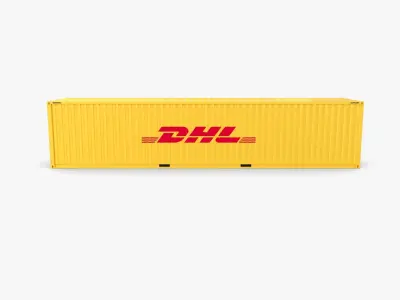 40ft Shipping Container DHL 3D model