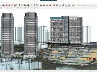 Sketchup Commercial Complex C2 3D model