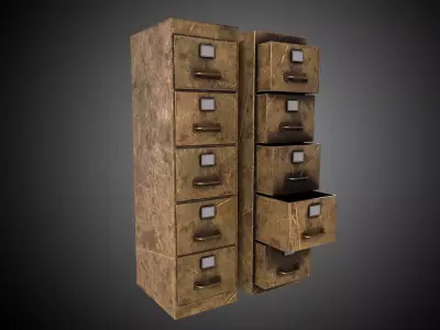 Cabinet V1 - 005 Low-poly 3D model