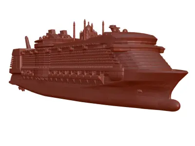 Battleship plastic cruise ship 3D print model