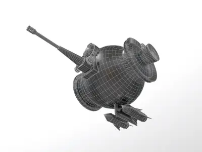 BattleBall spaceship Free low-poly 3D model