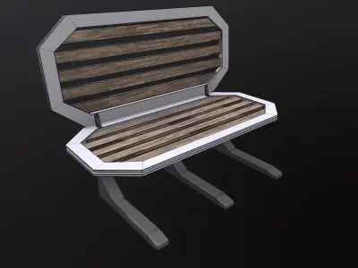 Simple Sci-fi Bench Free 3D model