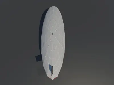 Lowpoly Blimp - Game Ready airship 3D model