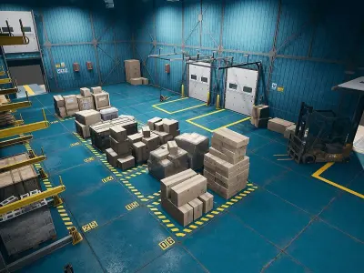 Storage Pack Low-poly 3D model