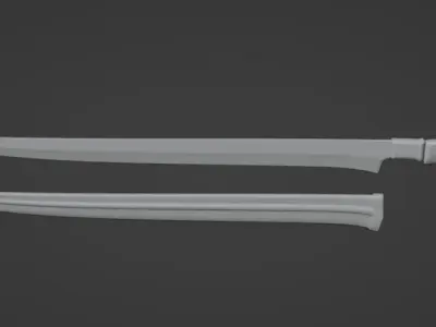 Flyssa Sword Low-poly 3D model