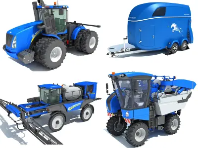 New Holland Farm Equipment Collection 3D Model Pack