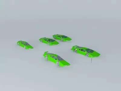 Futuristic sports car Free 3D model