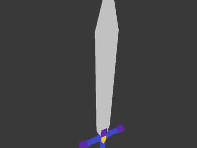 Simple Sword Free low-poly 3D model order