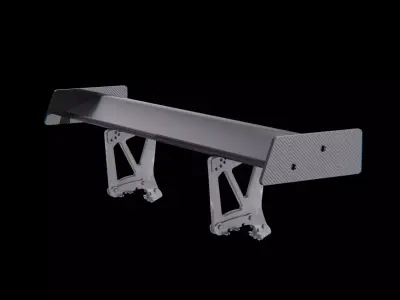 Spoiler carbon tuning auto motor 3D model