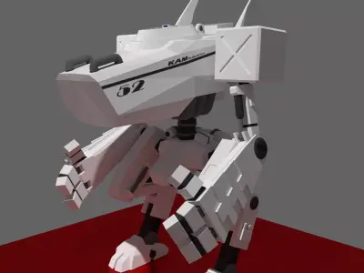 Mech-bot robot Free low-poly 3D model