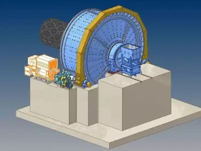  SAG MILL  3D model