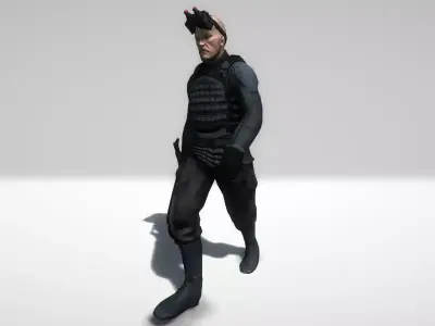 Hero Soldier Low-poly 3D model