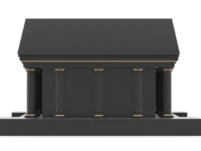 Bank Building Symbol 3D model purchase