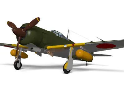 Kawasaki Ki100 Early 3D model