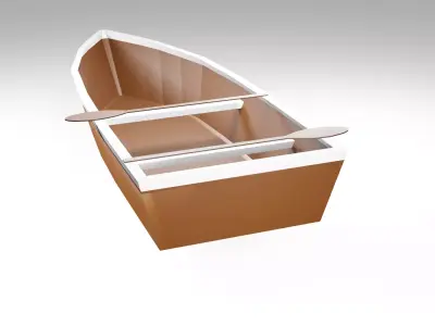 Row Boat Free low-poly 3D model
