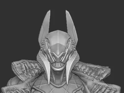 Cyberpunk Anubis Mezco Head 3D print model