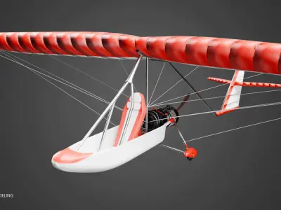 Hang Glider Low-poly 3D model order