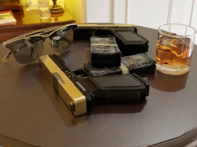 Glock Gun 3D model buy