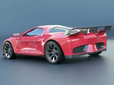 Aferox concept car 3d model 3D model