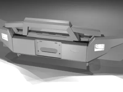 Bumper Front  Of Rustic Road Vehicle Low-poly 3D model