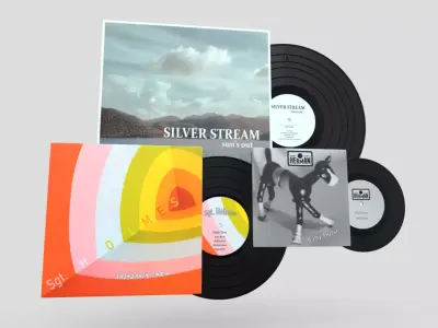 Vinyl Record Album Pack Low-poly 3D model