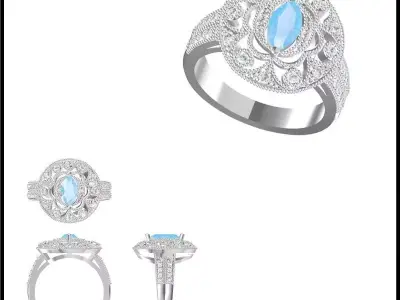 JCD Format Antique wedding rings jewellery jcd design 3D print model