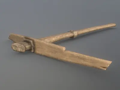 Pickaxe Wood Low-poly 3D model