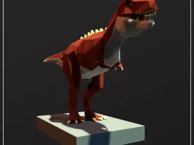 Low Poly Dinosaurs Pack Low-poly 3D model