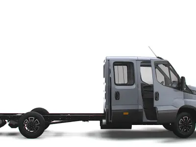 Iveco Daily Crew Cab L4 Chassis 2023 3D model