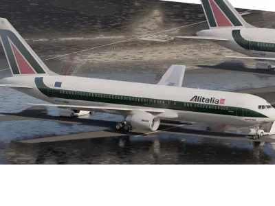 BOEING 767-300 with interior 3D model