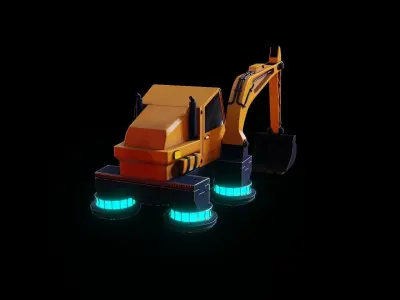 Flying Excavator 3D model