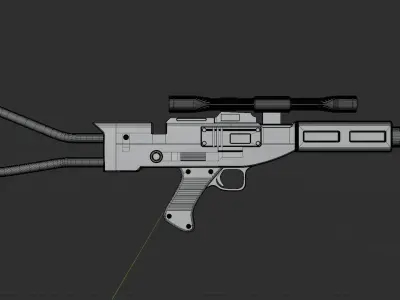 AT-AT Pilot Blaster Rifle 3D model