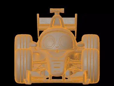 Chibi F1 Racing Car 3D print model
