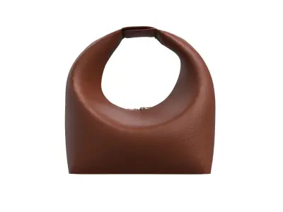 Red brown Leather Mini Hobo Bag 3D model