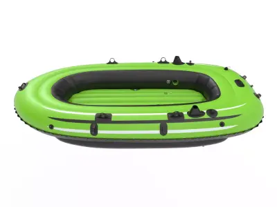 Inflatable Boat Raft 3D Model Low-poly 3D model