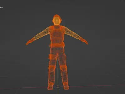 military model Low-poly 3D model