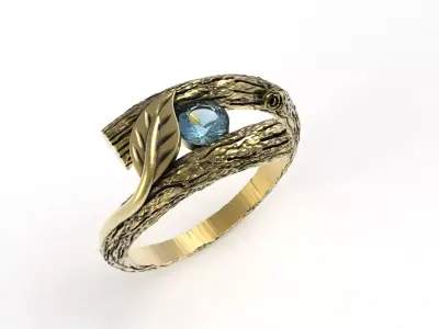 Leaf Branch Bypass Ring 3D print model
