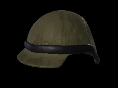 4Worn Combat Helmet Game Ready 3D Model Low-poly 3D model