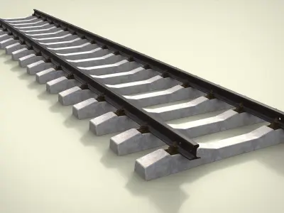 Railway track 3D model purchase